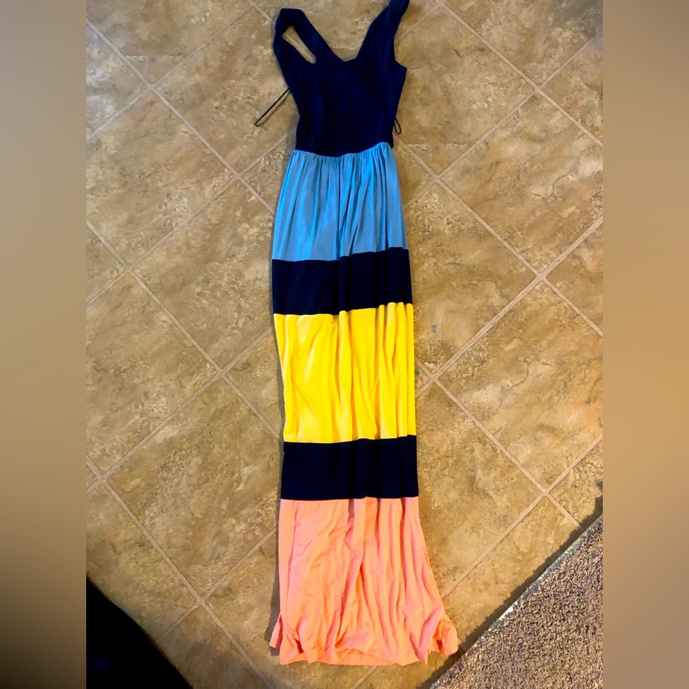 Block maxi dress, size S, multi colored